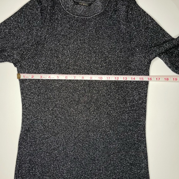 Ted Baker London high neck Black with shimmer long sleeve knit Sweater size 4 - Picture 7 of 10